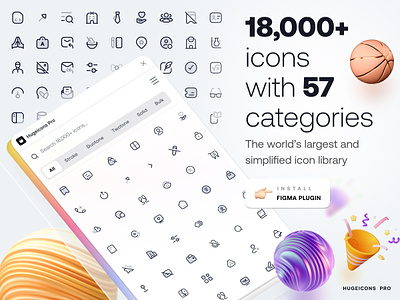 Hugeicons Pro - Figma Plugin (Free Icons) 3d clean ui duotone figma plugin free icons hugeicons pro icon pack simple icons stroke twotone ui icon library