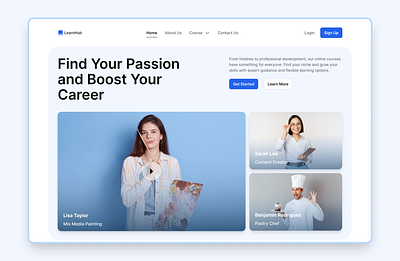 Learn Hub - Landing Page career course landing page learning tutorial ui website