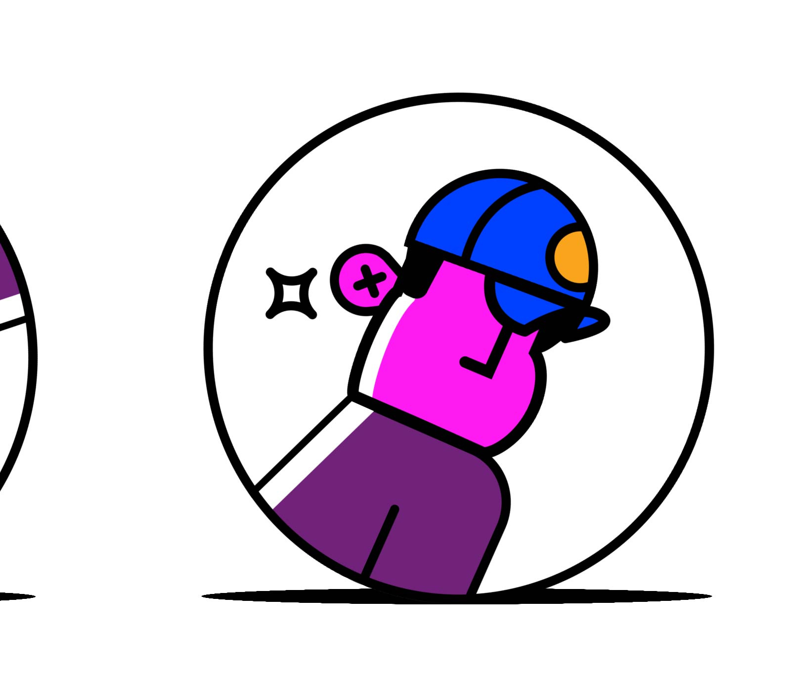 The Surprise Loop. animation branding character color design flat illustration logo ui vector