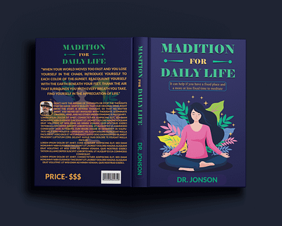 Meditation for daily life - book cover amazon cover cover design graphic design kdp kindle paparback