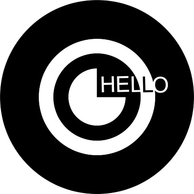 Oval hello design illustration logo warna