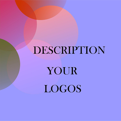 Logos description design illustration logo warna