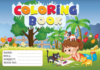 Children's coloring book book book promo childens coloring book illustration kids kids book