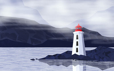 Landscape | Lighthouse illustration landscape illustat vector