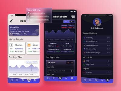 Crypto Mining Pool on Bitcoin 3d app app design bitcoin branding crypto dark dashboard design ecommerce finance graphic design icon illustration logo navigation product design trade ui ux