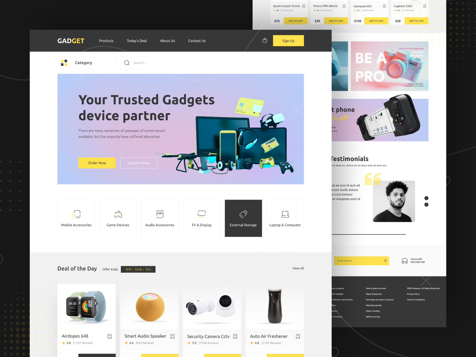 Online Gadget Store Website by Auxano Global Services on Dribbble