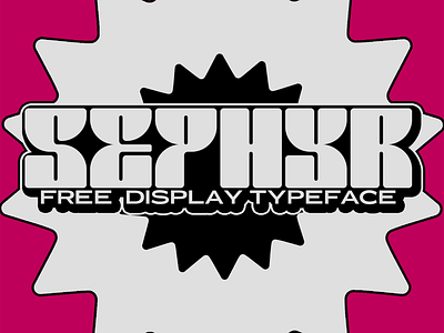 Sephyr Free Display Typeface design display display font font futuristic graphic design rounded type type design typeface typography y2k