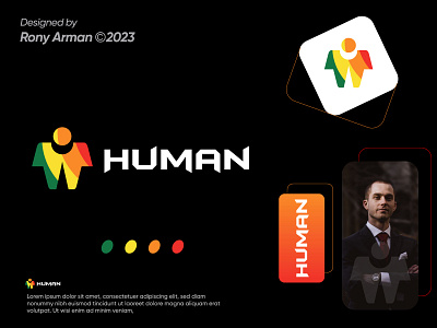 HUMAN logo brand identity brand mark branding gradient logo human logo logo design logo designer logos modern logo popular logo visual identity