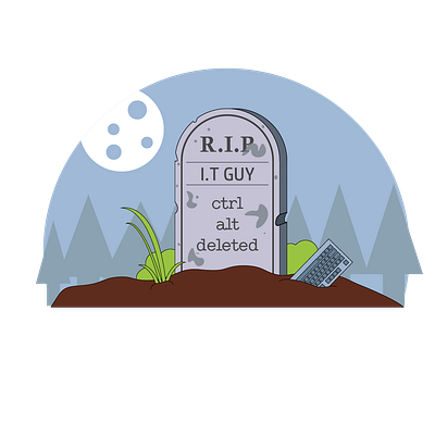 grave of an IT guy design graphic design illustration vector