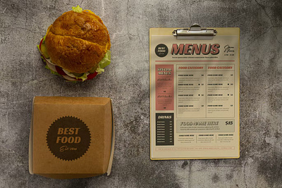 Menu and Food box Mockup design mock up mockup mockups photoshop psd template