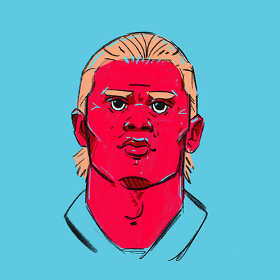 Monster character football footballer illustration illustrator people portrait portrait illustration procreate woderkid