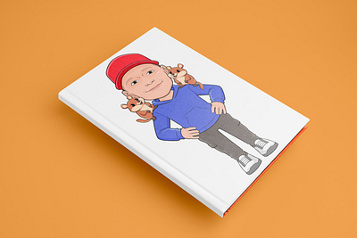 Cartoon boy with his mouse 2d 3d animation branding cartoon cartoon art cartoon portrait cartoonist design graphic design illustration logo motion graphics ui