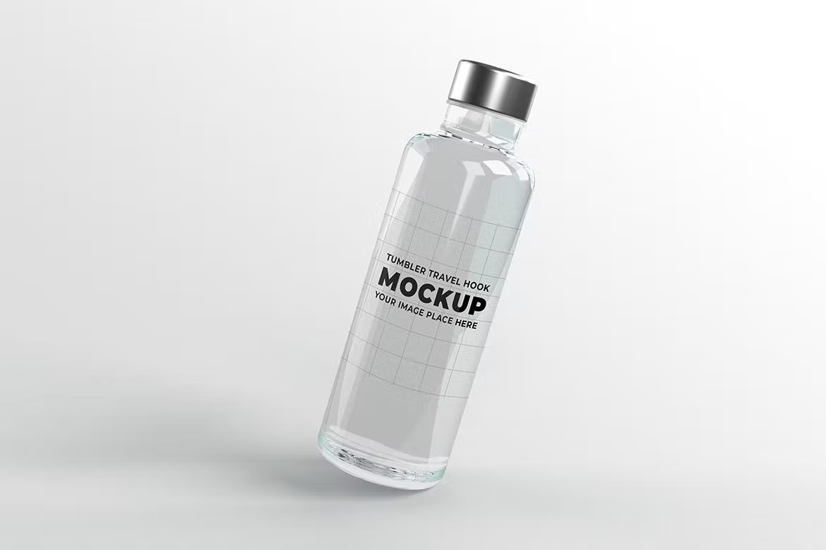 Tumbler Bottle Glass Mockup by Pitchlook on Dribbble