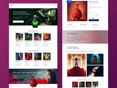 E-commerce website - Royal Scents ai design desktop e commerce e shop fragrances midjourney online shop scents ui ux uxui website