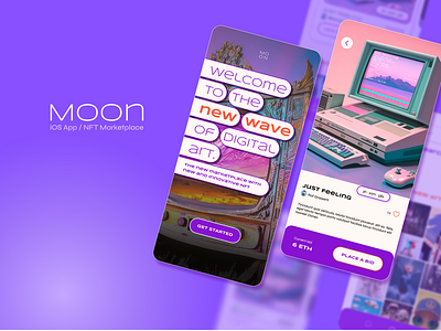 Moon | iOS App / NFT Marketplace app case study design moon | ios app nft marketplace ui ui design ux