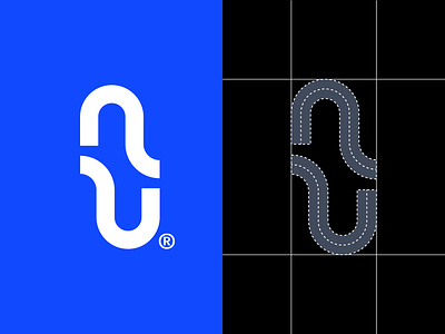 NU Lettermark brand branding business clean icon lettermark logo logo design logomark mark minimal monogram sports