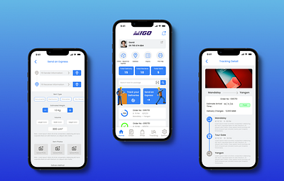 MIGO Logistic Mobile Application ui