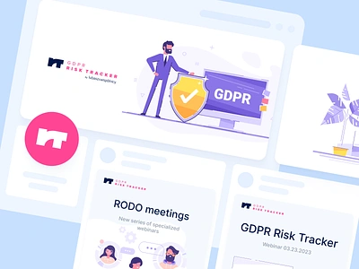 GDPR - Social media materials background branding design facebook gdpr hero illustration logo presentation profile rodo social social media ui ux website