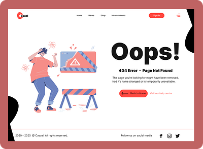 404 error page app dailyuichallenge design ui ux vector