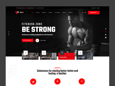 Gym Landing Page branding dark mode design fitness graphic design gym interface landing page layout minimalist modern motion graphics neat poppular sport teranding ui ui design uiux website