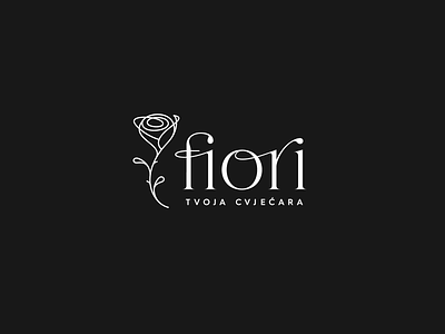 Fiori Logo branding elegance feminine fiori flower flower shop flowers gift identity lettering logo love luxury minimal plant posh rose shop simple typography