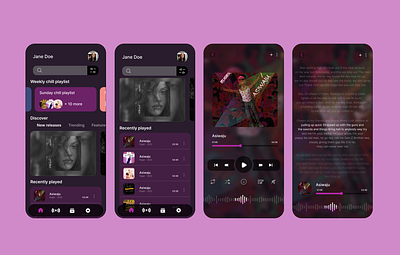 Music app app dailyuichallenge design ui ux vector