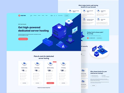 Hosting website design branding clean design graphic design hosting illustration logo typography ui ux vector web