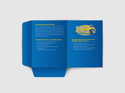 Electricians Service Presentation Folder Design animation branding brochure business business card corporate design flyer flyer design folder design graphic design illustration logo motion graphics postcard presentation print design template ui uiux