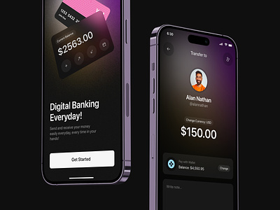 Digital Banking App design app application bank banking buy card credit debit digital finance financial money online banking sell transaction transfer ui user interface ux wallet