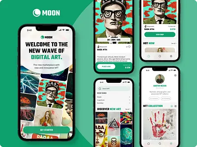 Moon NFT App app nft ui ux