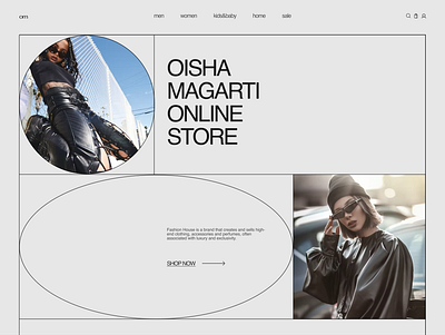 oisha magarti/online store design design site lfnding page online store ui ux webdesign website