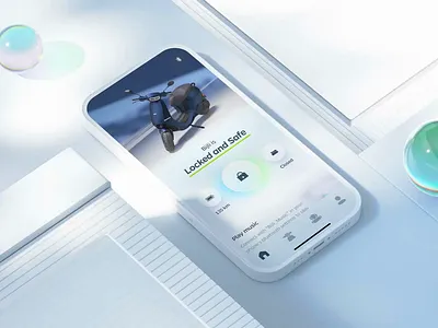 Header State Videos for Ola Electric App 3d android animation app automotive bolt charging clean electric ev header ios landing minimal motion graphics scooter ui