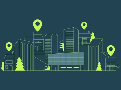 Infogrid animation architecture branding buildings city eco graphic design illustration motion graphics sustainability