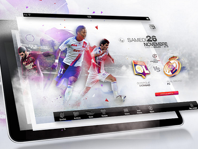 Olympique Lyonnais — Dashboard app digital ux ui design website