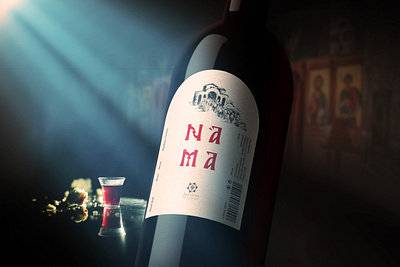 NAMA communion graphic design holy packaging red religion sweet wine