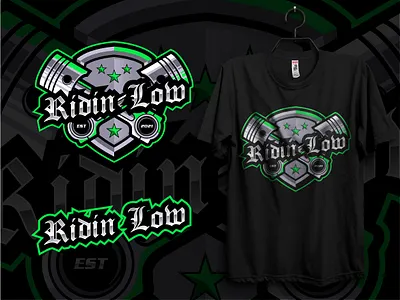 Ridin Low black branding design graphic design logo motion graphics motor motorcycle sports typography