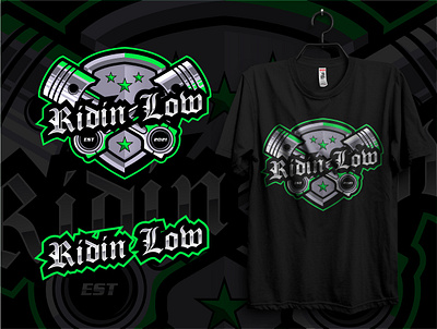 Ridin Low black branding design graphic design logo motion graphics motor motorcycle sports typography