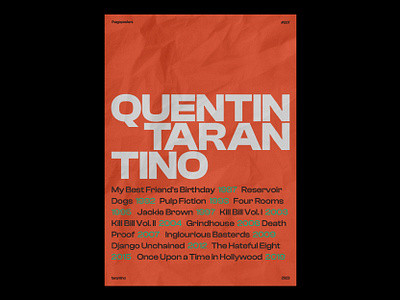 007 Tarantino branding cartaz clean design director film graphic design grid illustrator kill bill layout movie poster print print design quentin tarantino reservoir dogs tarantino type typography