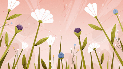 Blooming flowers animation flower graphic design illustration motion graphics nature spring