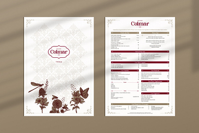Brasserie & Café Colmar brand design branding brasserie café channel islands colmar french cuisine jersey menu menu design restaurant