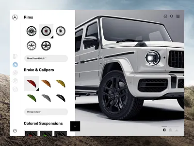 Mercedes G-Class Configurator car cars clean configurator design mercedes typo typography ui ux web