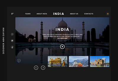 Tours & Travels landing Page UI Design figma india landing page deisgn prototype tours travels ui ui ux user experience user experience design user interface user research ux research web design wireframe