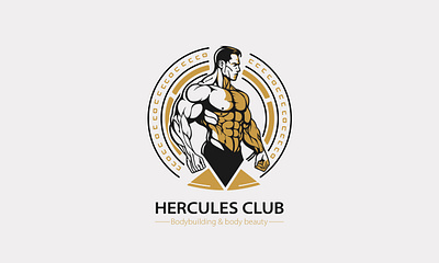 HERCULES CLUB bodybuilding brand brand identity branding design fitness graphic design hercules illustration logo logo design logo designer logocustom logomaker logos vector