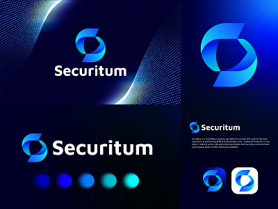 Securitum - Security software safety - S modern logo design abstract brand identity branding graphic design logo logo design logotype mark modern logo privacy protection s logo design saas safety secure securitum security software symbol technology