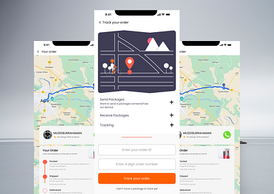 Track your order page #dailyuidesign 3d animation app branding case study design dribbble graphic design illustration location location ui logo motion graphics order track track order typography ui ux vector