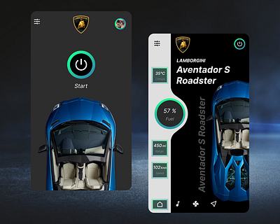 Day 034 -Car Interface - Daily UI Design 034 34 3d branding car car interface daily ui challenge design electric figma graphic design illustration lamborgini logo remote car ui ux vector