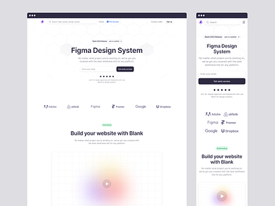 Blank - Design System for Figma components craftwork design design system figma landing ui web website