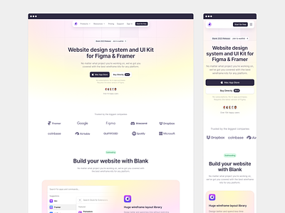 Blank - Design System for Figma components craftwork design design system figma landing ui web website