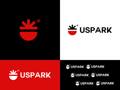 USPARK Logo, tree, park, green app bold brand brand identity branding design graphic design green icon illustration logo logo design minimal modern treadmark tree typography ui uspark vector