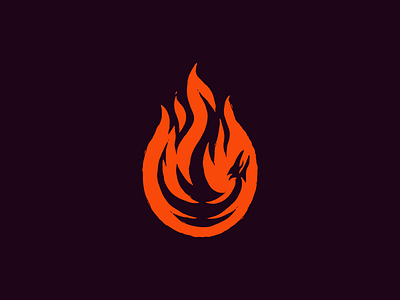 Fallen Dragon Logo branding dragon fire fireball for sale logo logogrund mark nagual design